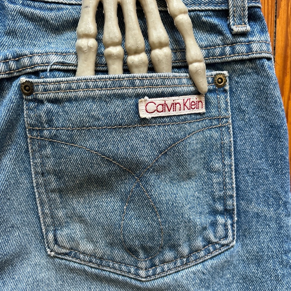 💀 SOLD 💀 Vintage 80s Calvin Klein Denim Jeans Made in USA ~ Size 30 x 30.5 - Picture 7 of 8